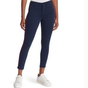 L’AGENCE Margot Skinny Tux Velvet Stripe Jeans - Size 23